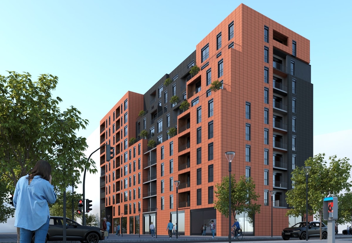 Modern construction project